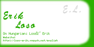 erik loso business card